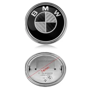 BMW emblem 73mm kolfiber Fler färger (74mm)