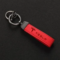 Tesla Emblem Nyckelring Alcantara