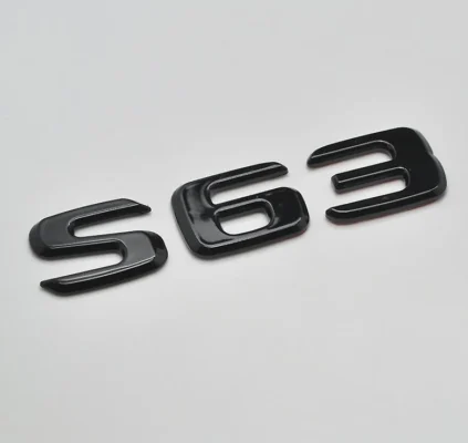 Mercedes S63 logga Blanksvart