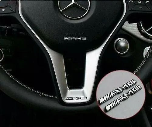 Mercedes AMG logga Ratt Interiör 2-Pack - Autostyling Stockholm