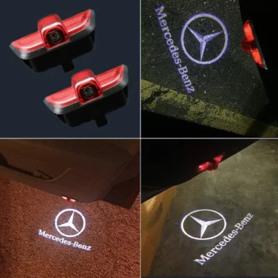 Mercedes logga W204 dörrbelysning