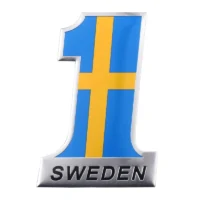 Sweden NR1 Sverige dekal