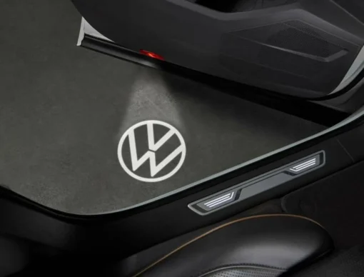 Volkswagen logo dörrbelysning