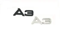 Audi A3 logga emblem till bilen i svart och krom