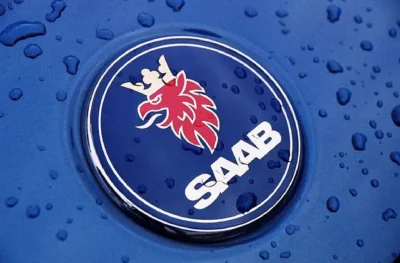SAAB emblem i svart