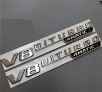 Mercedes V8 Biturbo 4MATIC emblem krom