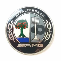 Mercedes Benz Ratt emblem 52mm Affalterbach färgad
