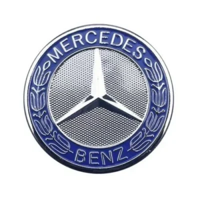 Mercedes Benz Ratt emblem 52mm blå mercedes