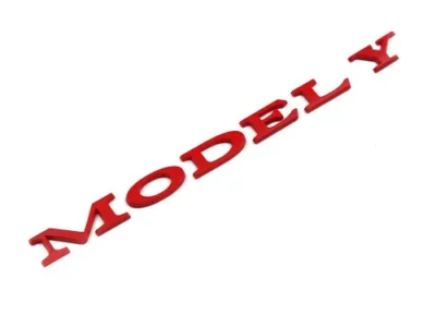 Tesla Model Y emblem RÖD