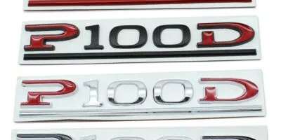 Tesla P100D emblem Model S, X, Y, 3 Fler färger