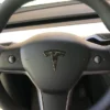 Tesla ratt emblem blanksvart